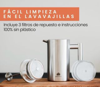 Cafetera Prensa Francesa 0,35L Acero Inoxidable