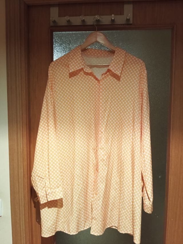 Camisa larga estampada