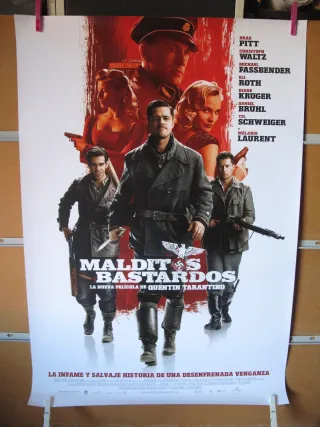 Póster Cine Malditos Bastardos Tarantino