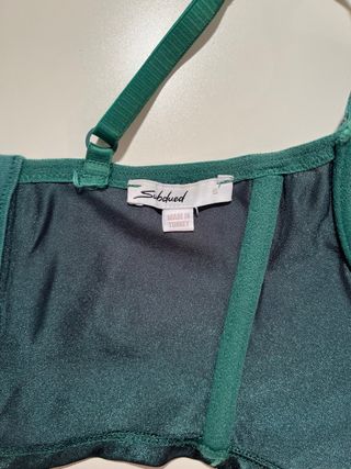 Corsé verde oscuro
