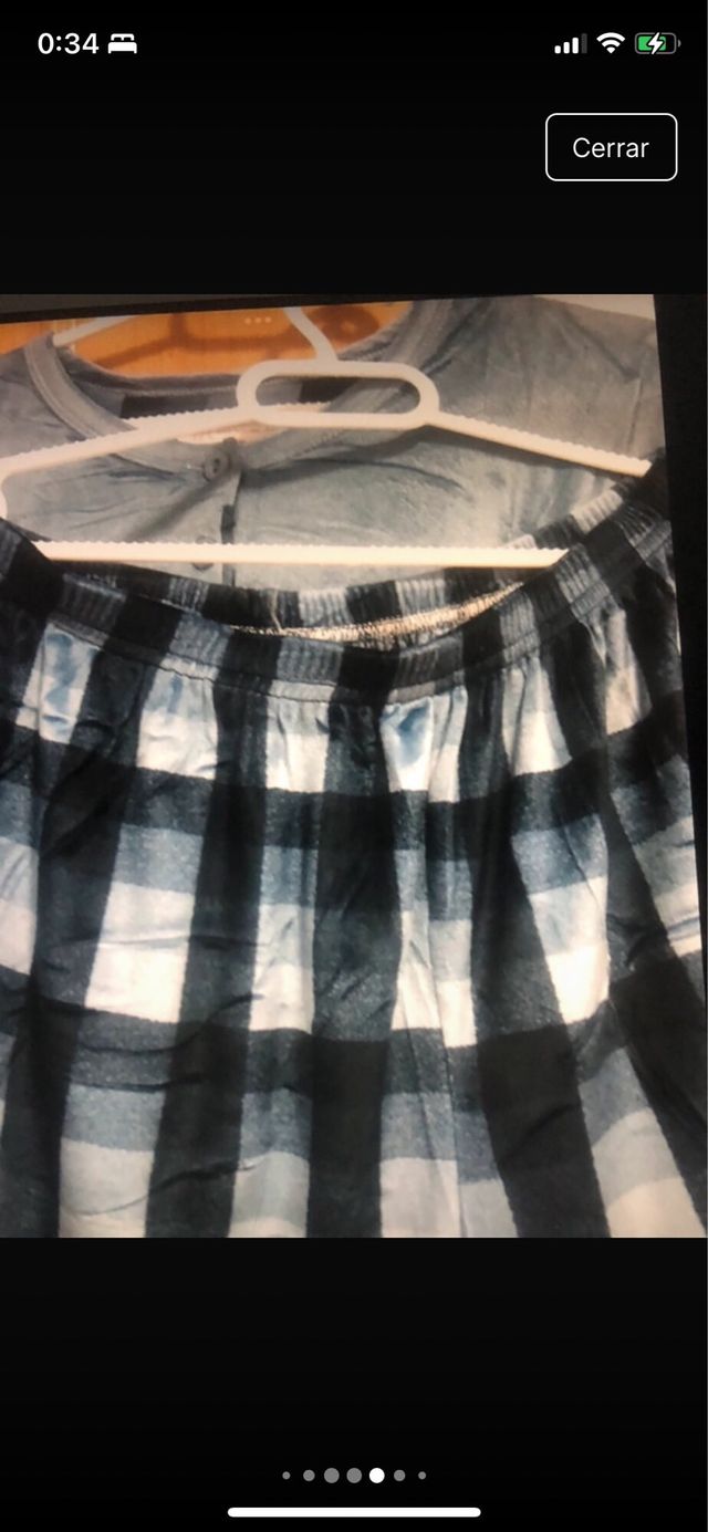 Pigiama invernale grigio da donna con riccio