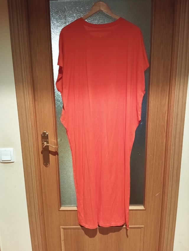 Traje túnica y pantalón naranja