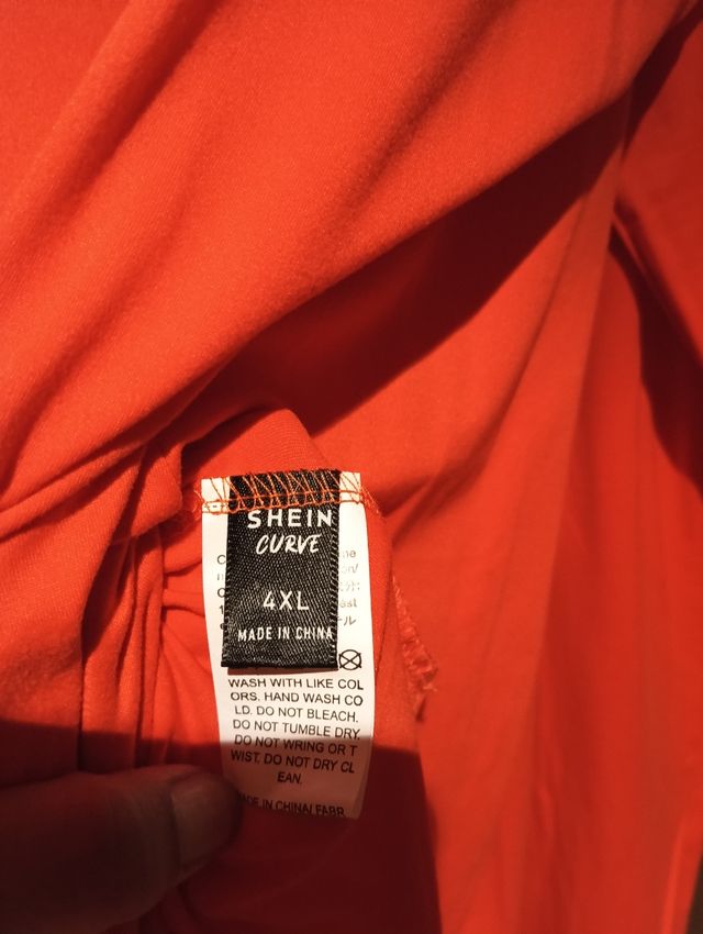 Traje túnica y pantalón naranja