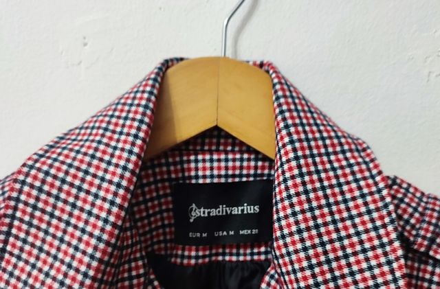 Gabardina de cuadros Stradivarius mujer Talla M