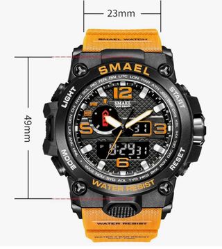 Reloj Smael Negro y Naranja