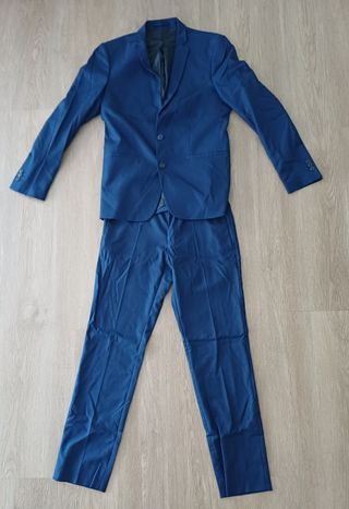 Traje de chaqueta azul