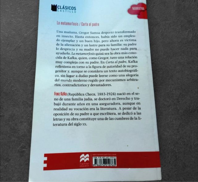Franz Kafka La Metamorfosis y Carta al padre