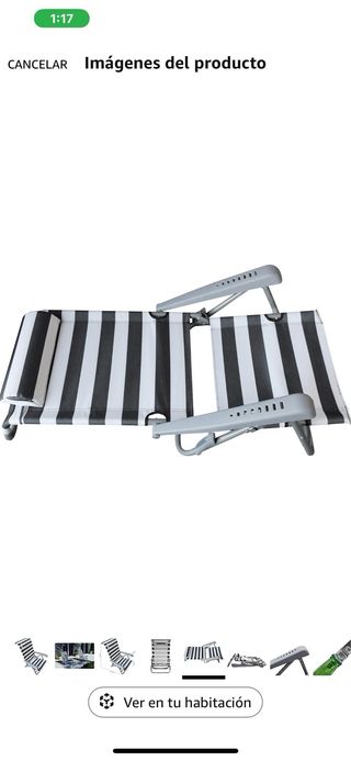Silla de Camping Homecall Azul y Blanco
