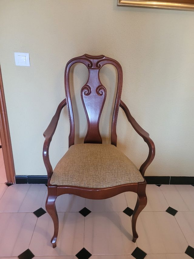 Mesa de comedor con 6 sillas y 2 sillones