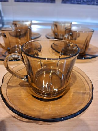 Juego 5 Tazas Café Duralex Ambar Nuevo