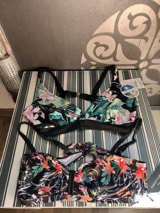 Lote 2 tops bikini talla 50 y 52