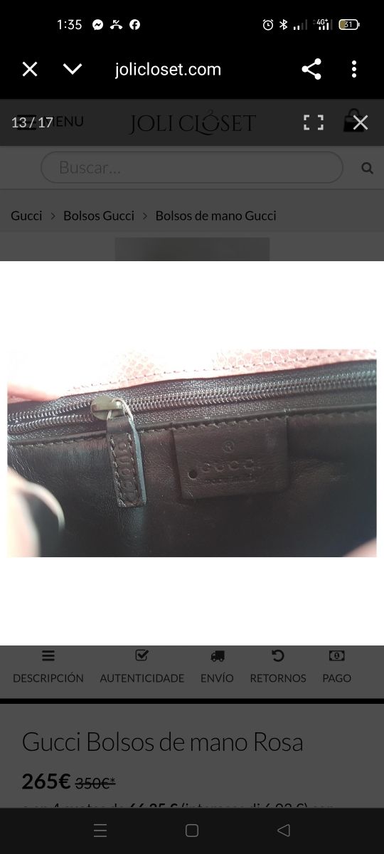 Borsa rosa Gucci