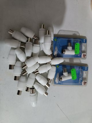 Lote conectores antena TV macho coaxial
