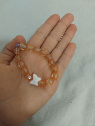 Bracciale per bambini con farfalla bianca
