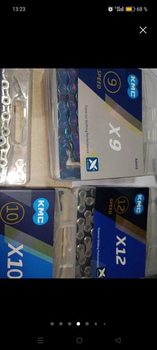 Cadenas KMC X10SL Plata.X12 y X9 AURORA.A estrenar