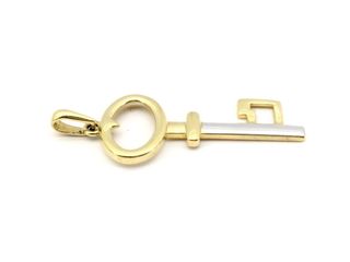 colgante oro 18k con piedra con circonita