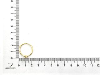 sortija oro 18k con piedra con diamante
