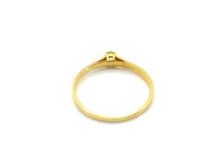 sortija oro 18k con piedra con diamante