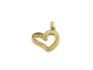 colgante oro 18k con piedra con circonita