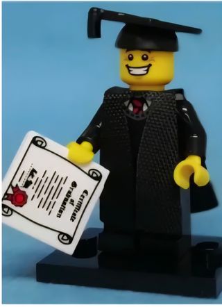 Lego Graduado con Diploma y Portafotos Graduado