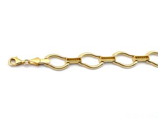 pulsera oro 18k con piedra con circonita