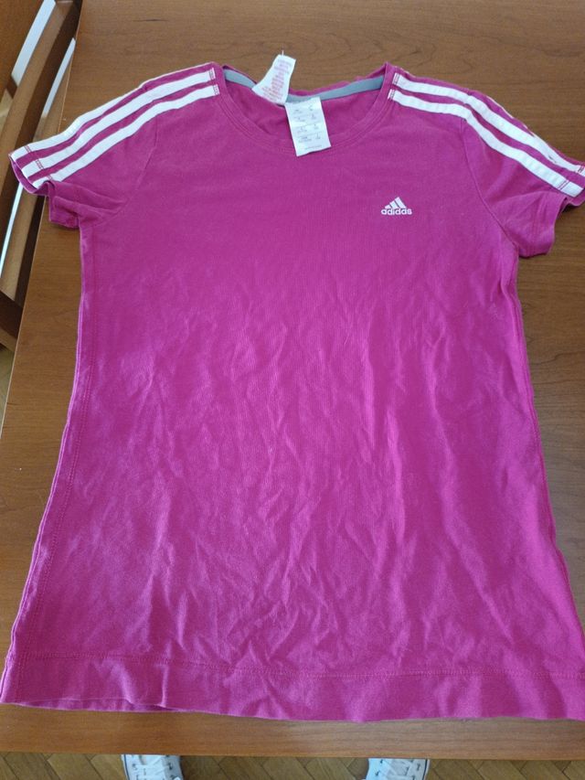 Camiseta Adidas Mujer Rosa Talla 11-12