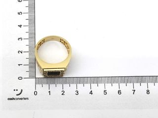 sello oro 18k con piedra con circonita