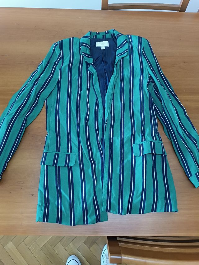 Blazer Springfield Rayas Mujer Verde