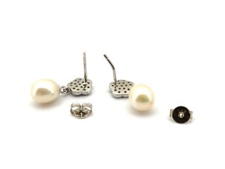 pendientes plata 925mm con piedra con circonita