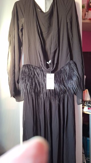 Vestido Zara fiesta XS/S negro