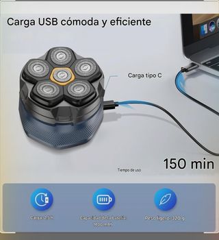 Afeitadora Eléctrica Cabeza Magnética Lavable