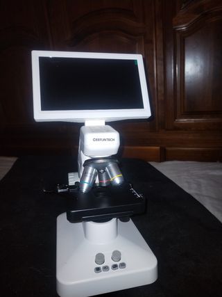 Microscopio semi profesional con pantalla