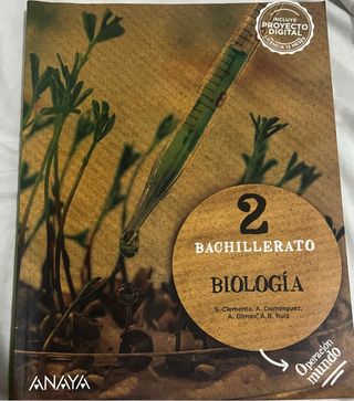Libro Biología 2 Bachillerato Anaya