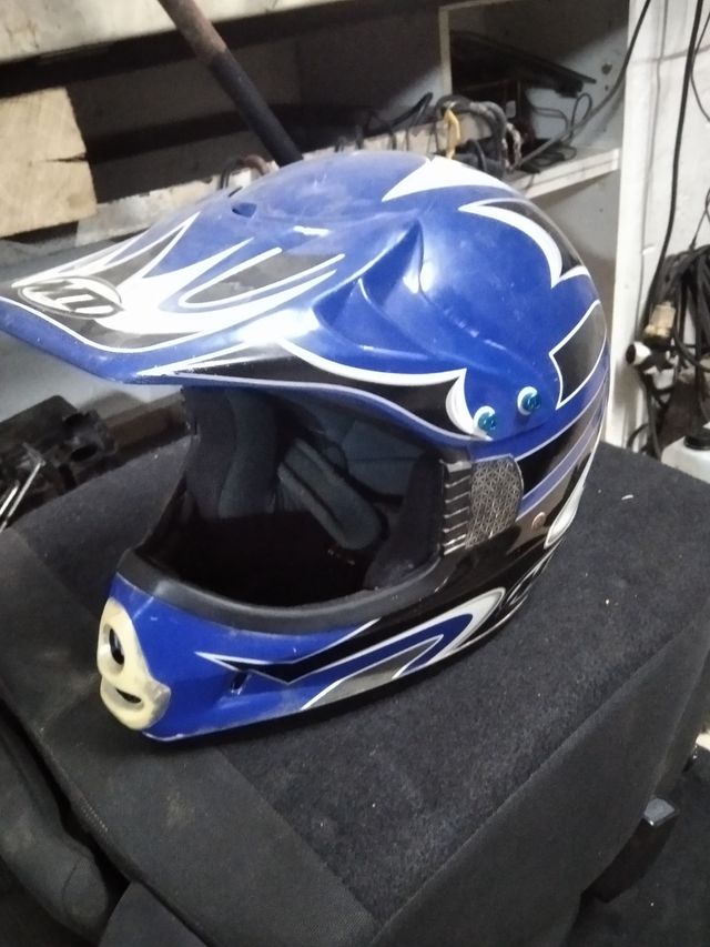 Casco de Cross Azul