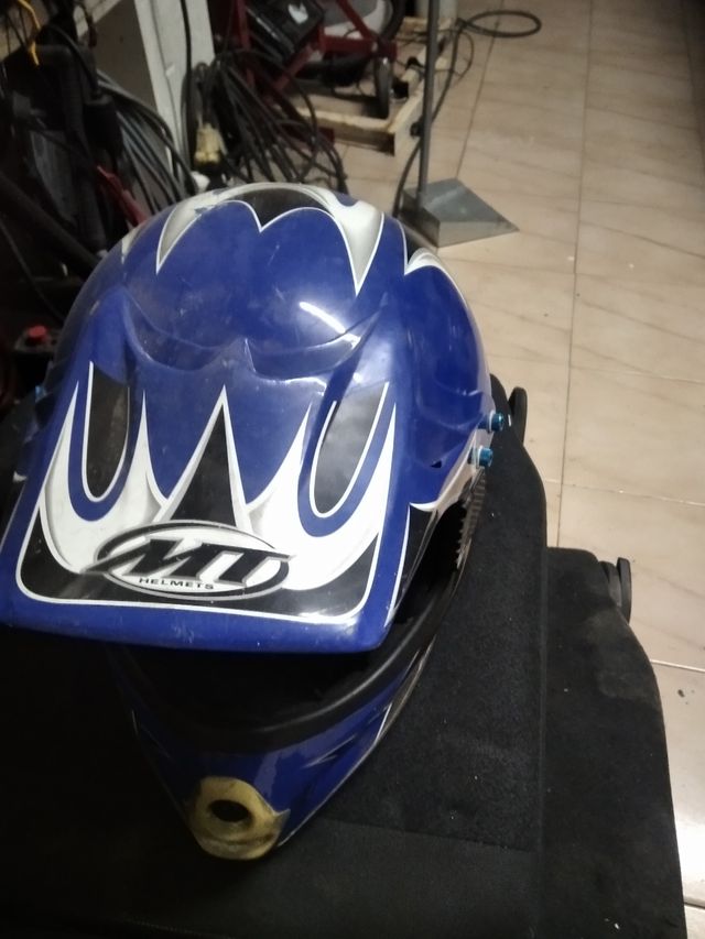 Casco de Cross Azul