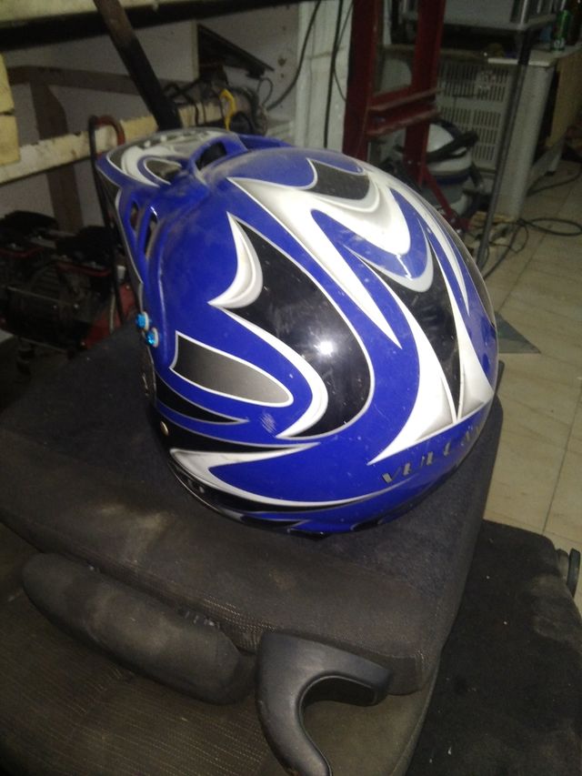 Casco de Cross Azul