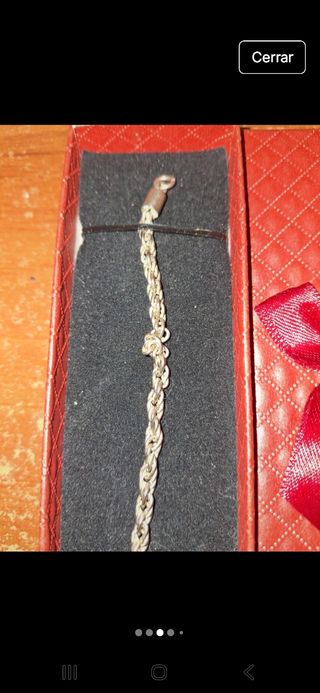 Pulsera Cordón Plata 21cm