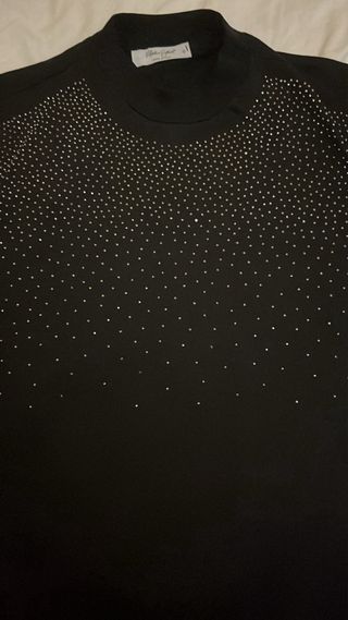 Maglia nera con brillantini