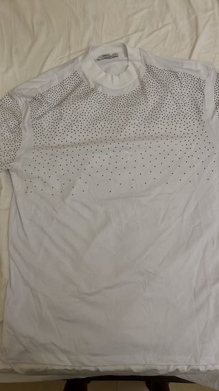 Maglia bianca con brillantini