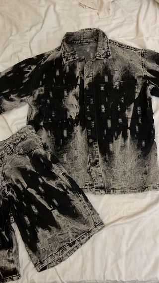 Coordinato Giacca e Pantaloncini Denim