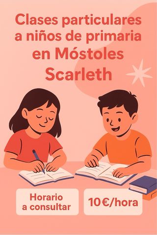 Clases de apoyo escolar para niños de 5 a 12 años.