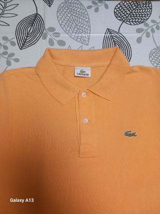 Polo Lacoste Uomo Manica Corta Vintage Arancione