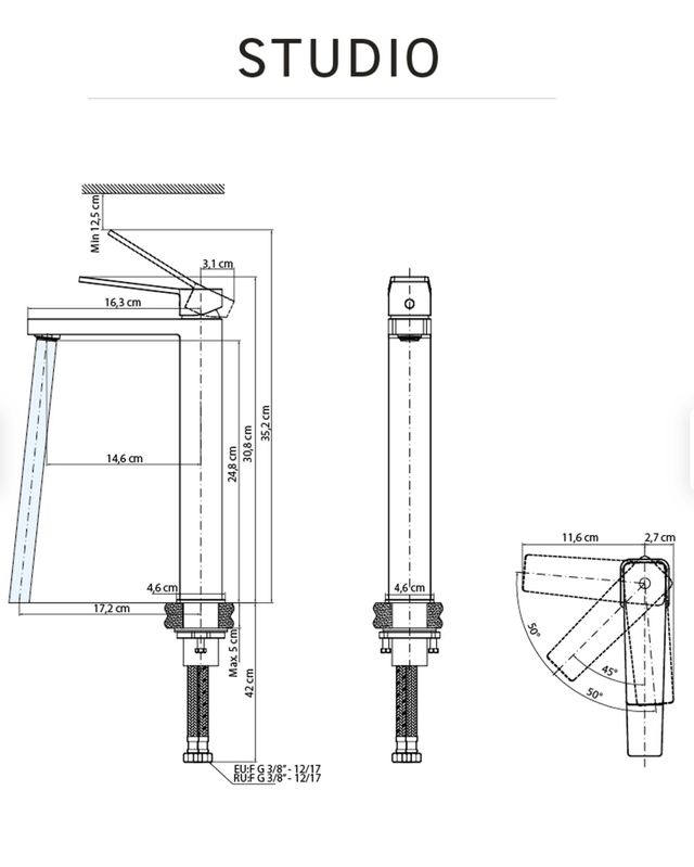 Grifo Lavabo SENSEA Studio Negro