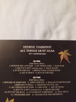 George Harrison All Things Must Pass 2 CD