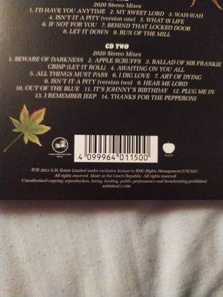 George Harrison All Things Must Pass 2 CD