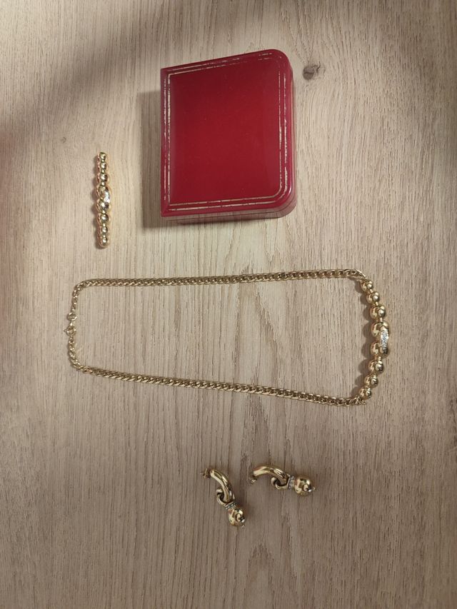 Conjunto bisuteria : Broche, Pendientes y Colgante