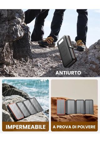 Power bank solare 27000 mAh