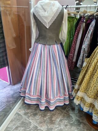 Traje Baturra Azul y Blanco