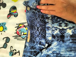Camiseta Salsa Mujer Talla M Estampado Azul