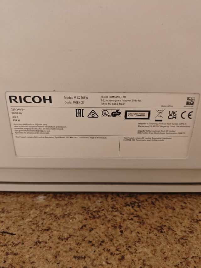Stampante multifunzione Ricoh M C240FW